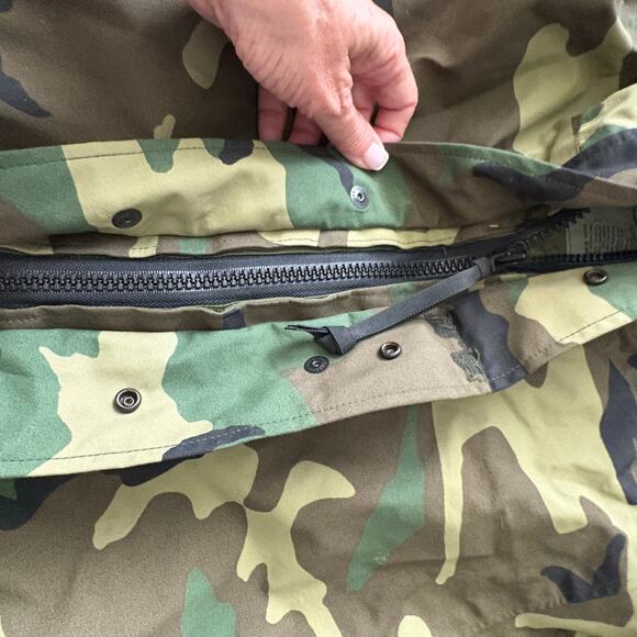 Vintage Military ECWCS Gen 1 Camo Parka Cold Weather Woodland Lg Reg GORPCORE - Picture 7 of 10